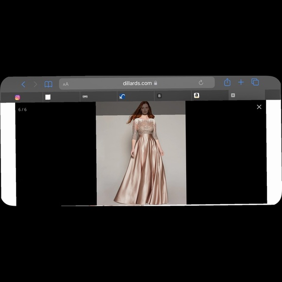 Betsy and Adam Quinn Embellished Sequin Ballgown - Picture 9 of 14